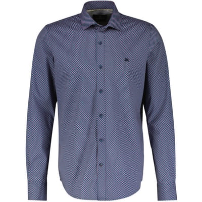 Lerros - Lange mouw overhemd - Heren - L - 443 CRISPY BLUE - Katoen - 24D1389