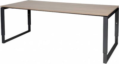 Verstelbaar Bureau - Plus 200x90 Havana Kersen - zwart frame