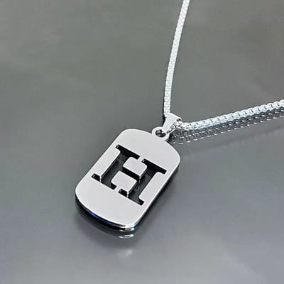 Livano Ketting - Heren - Staal - Nep zilver - Met Hanger - H