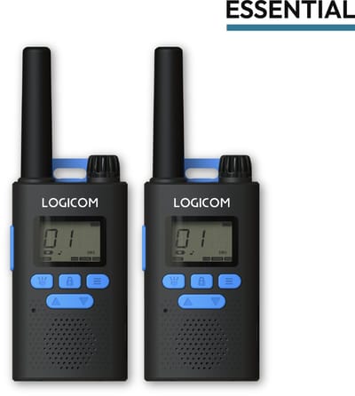 Logicom - Essential - Walki Talkie - 10km - 2 stuks - 16 kanalen - PMR 446 - 2 clips - USB C - Met lamp - Kinderen & Volwassenen