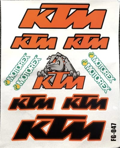 KTM Stickers - motorcross stickers - wit