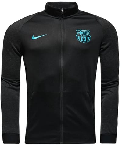 Nike FC Barcelona Presentation Jacket - Trainingsjack - M - Black/Turquoise / Zwart Turquoise - FC Barcelona - Voetbal