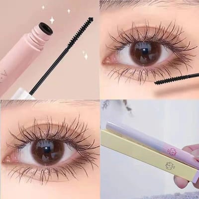Fijne Hoofd Mascara Slank Lang Dik Krullend Niet Gemakkelijk Duizelig Makend Make-up Verlengende Mascara Oogmake-up zwart