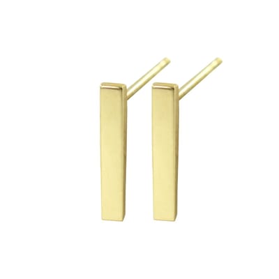 New Bling 9NBSAM-G190089 Gouden Oorknopjes - Dames - Staafje - Bar - Balkje - 10 x 1,6 mm - Glad - 14 Karaat - Goud