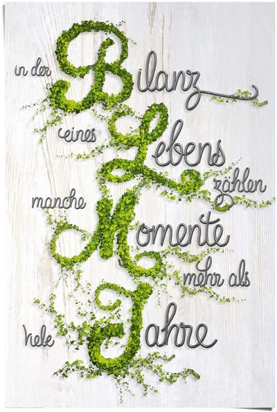 Poster Bilanz des Lebens - 91,5 x 61 - Papier - REINDERS