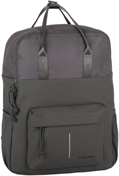New Rebels Bruce Chicago Antraciet 17L Rugzak Waterafstotend Laptop 14
