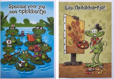 2 Wenskaarten - Een Opkikkertje! + Speciaal voor jou een Opkikkertje – 12 x 17 cm