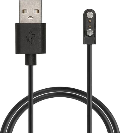 kwmobile USB-oplaadkabel geschikt voor Mibro Watch T2 / Watch A2 / Watch C3 / Watch GS Pro kabel - Laadkabel voor smartwatch - in zwart