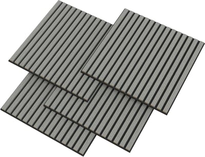 Akoestisch wandpaneel Vang 4 stuks 1,44 m² eikenkleurig lichtgrijs 60x60 cm NEU.HOLZ