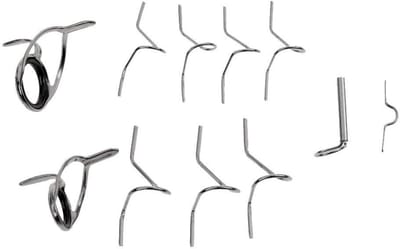 Dailygoods- Reparatiekit Roestvrij Staal - 11 Stuks - Opbergdoos - Hengelgeleiders - Voor Zoetwater/Zoutwater - Eenvoudig te Monteren - Hengelonderdelen
