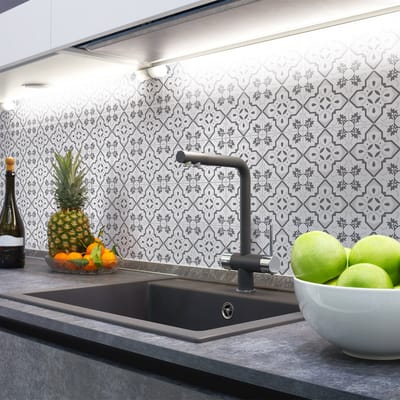 Zelfklevende tegelmuurstickers voor keuken en badkamer - 24 CYLIA Azulejos cementtegelstickers - 24 stickers 10x10cm