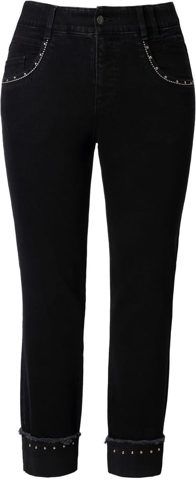 Laurasøn - Dames - Jeans slim fit - Zwart - Maat 42