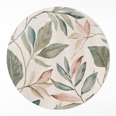 Wallfluent Vinyl Tapijt - Delicate Boho-Bladeren Vinyl Vloerkleed - 50 cm - Rechthoek Tapijt Vinyl - - Groente Binnen Tapijt - Keukentapijt - Haltapijt