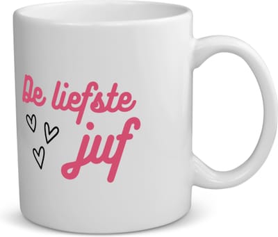 Akyol - de liefste juf koffiemok - theemok - Juf - voor de liefste juf - juf - verjaardagscadeau - verjaardag - cadeau - afscheidscadeau - geschenk - leuke cadeau - kado - gift - juffendag - 350 ML inhoud