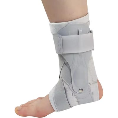 1 pièce Attelle de cheville réglable Support pour entorses sportives Protection articulaire Unisexe Plaque de protection à compression M