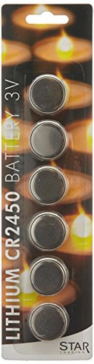 Reservebatterijen voor LED-theelicht 6 stuks - CR2450 3V