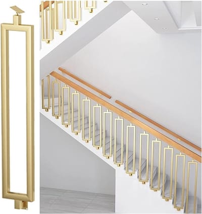 Metalen trapleuning - Zijsteun balustrade - Veiligheid verbeteren - Verstelbare hoekhouder - 85 cm - Zwart