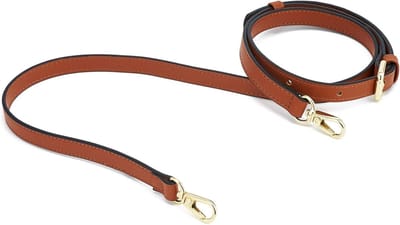 Verstelbare Microfiber Leren Tasriemen voor Dames, Vervangende Schouderriemen voor Handtassen en Crossbody Tassen, Brede 1.2CM met Draaihaak in Goud-Bruin
