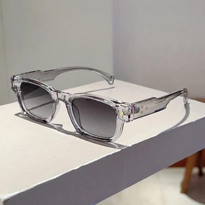 Luxe Design Vierkante Zonnebrillen Voor Dames Voor Heren Stijlvol Populair Klassiek Klinknagel Vintage Zonnebrillen Punk Buiten Oogglazen As The Picture gray