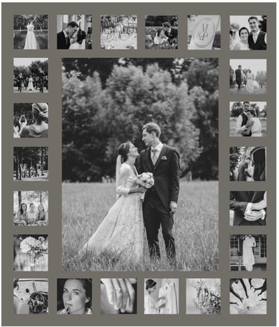 Deknudt Frames multifotolijst S66XK9 G23 - taupe - 23 foto's