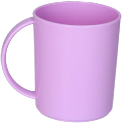 Plasticforte onbreekbare Drinkbekers - kunststof - 350 ml - paars - kinderen - camping- mokken