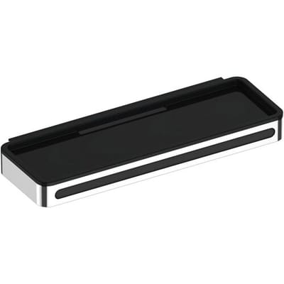 Keuco Plan - Planchet, lengte 29 cm, met wisser voor glas, chroom/zwart 14959010037