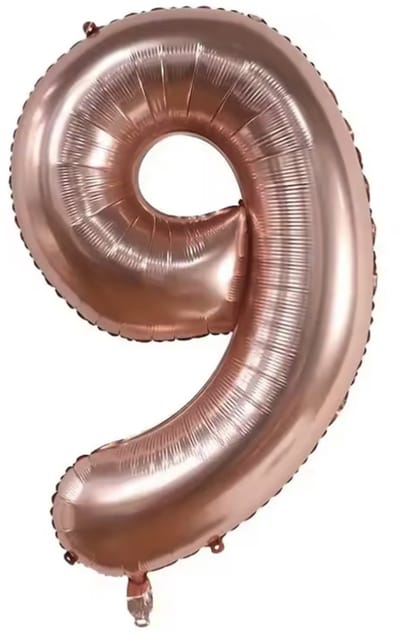 CHPN - Folieballon - 9 - 41CM - Cijferballon - Rose goud - Ballon - Feestdecoratie - Negen - Party - Verjaardag - Ballonnen - Negende verjaardag - Verjaardagsballon - Feestversiering
