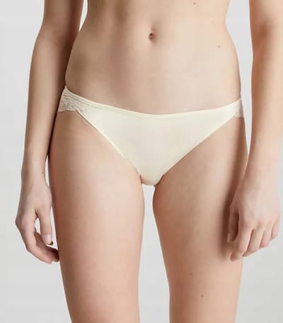 Calvin Klein - Kanten Dames Slip - Ecru - Met Strikje