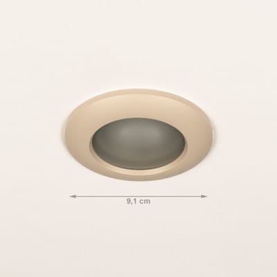 Lumidora Inbouwspot 75517 - JAIPUR - GU10 - Beige - Zand - Metaal - Buitenlamp - Badkamerlamp - IP65 - ⌀ 9.1 cm