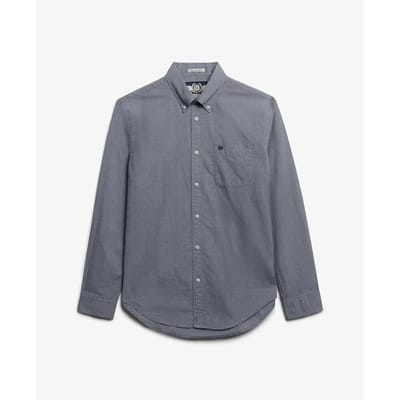 Superdry - Preppy Poplin Overhemd Met Lange Mouwen - Heren - Lange mouwen shirts