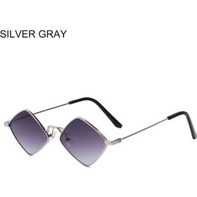 Trendy Vierhoekig Montuur Kleine UV-Beschermingsfilm Heren Zonnebril Zonlicht Bril Dames Zonnebril Diamantvorm