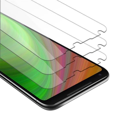 Cadorabo 3x Screenprotector geschikt voor Google PIXEL 2 XL - Beschermende Pantser Film in KRISTALHELDER - Getemperd (Tempered) Display beschermend glas in 9H hardheid met 3D Touch