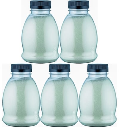 Scrubzout Eucalyptus - 375 gram - Fles met zwarte dop - Set van 5 stuks - Hydraterende Lichaamsscrub