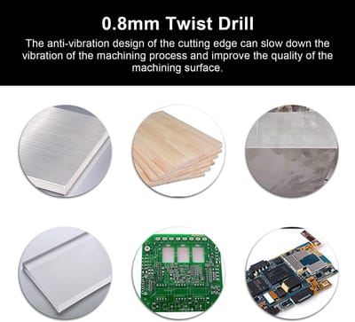 Dailygoods - Micro Boorset 20-delig - Tungsten Staal - Geschikt voor PCB en Kunststof - Precisie - 0.8mm Boortjes - Ideaal voor Hobbyisten en Professi...