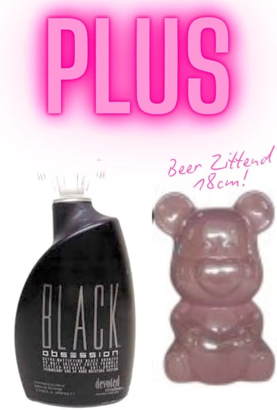 Devoted Creations Black Obsession 400 ml PLUS Beer Roze Zittend 18 cm