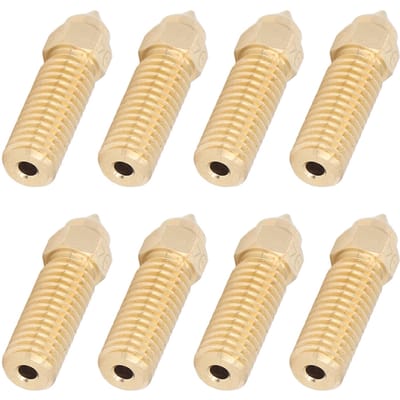 8 stuks Hoge Snelheid Extruder Nozzles 0.4mm Hoge Doorvoersnelheid Snelle Verhitting Messing M6 Draad Nozzles voor K1 beige