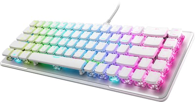 Roccat - Vulcan II Mini Mechanisch Optisch Gaming Toetsenbord Wit Wit met RGB Lightning - QWERTY amerikaans Toetsenbordindeling