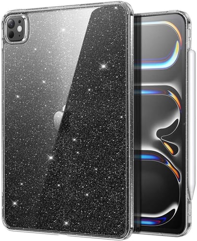 ESR Classic Hybrid Hoes Gechikt voor iPad Pro 11 (2024/2025) - Back Cover Flexibel TPU Transparant Glitter