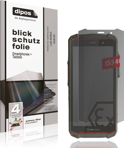 dipos – Matte Privacy Screenprotector geschikt voor i.safe MOBILE IS540.M1 | Anti-Spy Beschermfolie