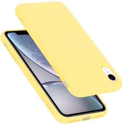 Cadorabo Hoesje geschikt voor Apple iPhone XR in LIQUID GEEL - Beschermhoes gemaakt van flexibel TPU silicone Case Cover