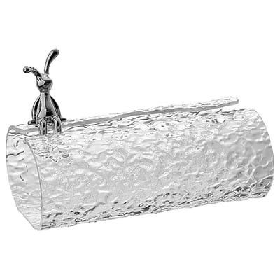 Boîte d'extraction de papier en forme de lapin avec joli support, étui de rangement pour lingettes pour le visage, organisateur de mouchoirs, brosse de nettoyage pour couvercle white