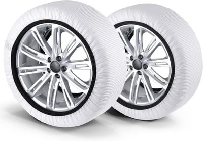 Premium Sneeuwkettingen Alternatief Ultra Grip XS, Textiel Sneeuwkettingen, Sneeuwkousen Set van 2 wit