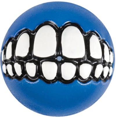 Rogz Grinz Treat Ball M - Hondenspeelgoed - Blauw