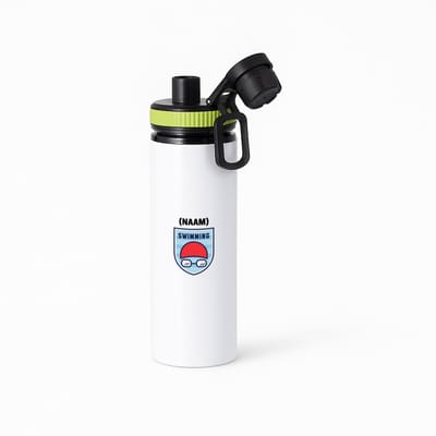 Hacebo® - swimming met je eigen naam waterfles met draaidop groen - sport liefhebbers - mensen die houden van zwemmen - zwemdiploma - zwemcadeau - verjaardagscadeau - verjaardag - cadeau - kado - geschenk - gift - water fles - 850ML