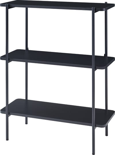 Boekenkast Samnanger open kast 100x80x34 cm zwart [en.casa]