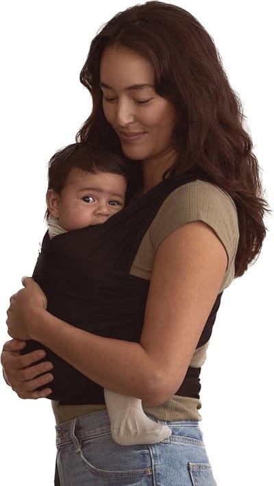 Babydrager Wikkeldoek - Draagzak Pasgeboren - Baby Dichtbij Dragen - Gelijkmatige Gewichtsverdeling - Tot 11 kg - Zwart