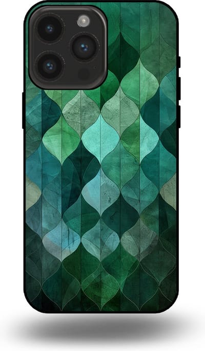 Smartphonica Telefoonhoesje geschikt voor iPhone 14 Pro Max met groene bladeren opdruk - TPU backcover case green leaf design - Groen geschikt voor iPhone 14 Pro Max