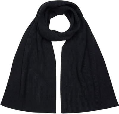 FALKE Selection Structured sneldrogend warm wol functioneel materiaal wintersjaal unisex zwart - maat ONESIZE