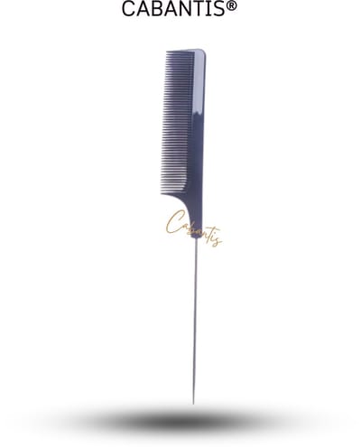 Cabantis® Puntkam met Staart – 23,6 cm – Styling Tool – Haar Accessoire voor Delen & Touperen – Professionele Kapper Kam – Antistatisch & Hittebestendig - Zwart
