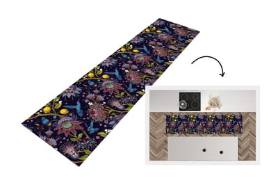 Keukenloper - Loper keuken - Patronen - Vogel - Bloemen - 200x50 cm - Keukenloper vinyl